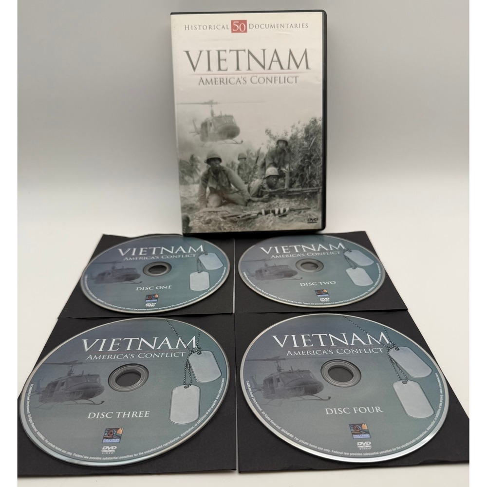 Vietnam Americas Conflict 50 Documentaries 4 Disc DVD Set Mill Creek N058
